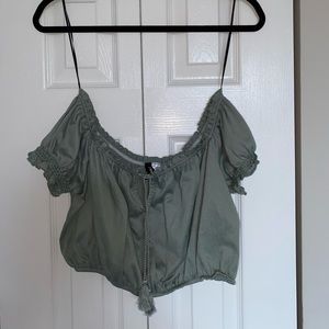 Safe green crop top